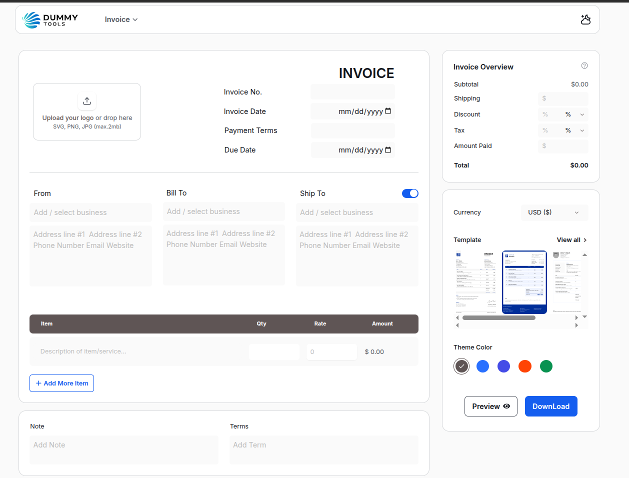 Invoice Generator (Web App)