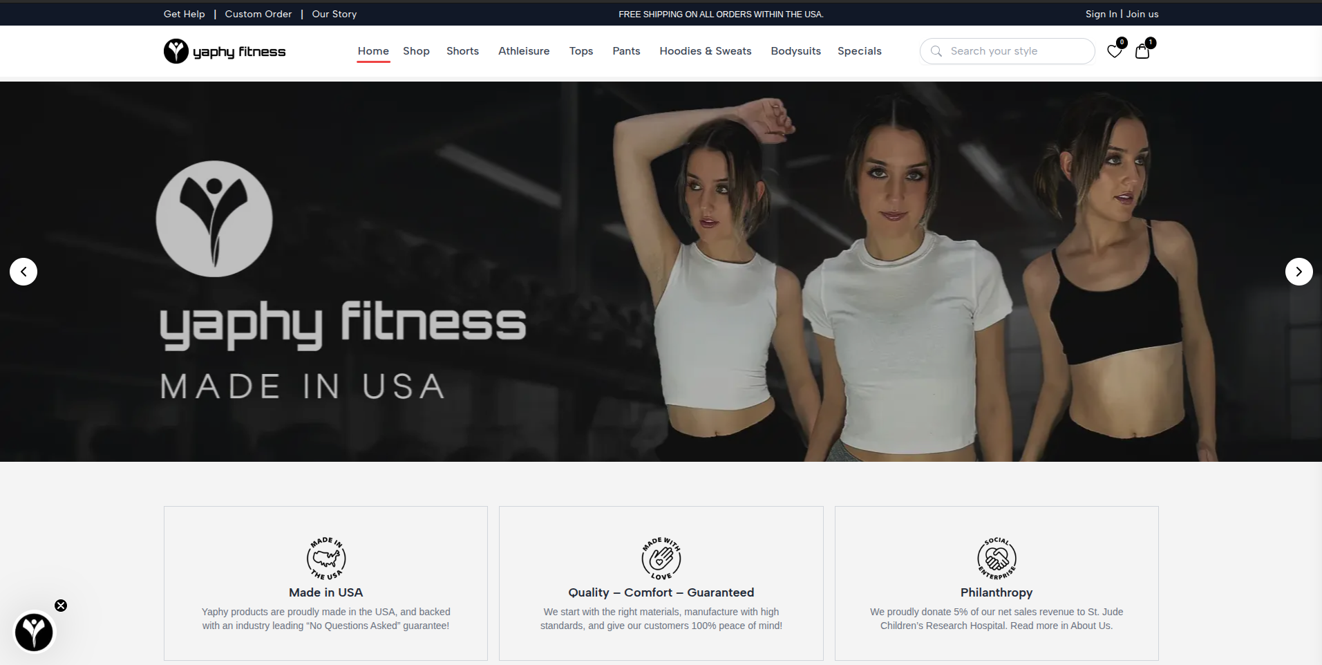 Yaphy Fitness (E-Commerce)